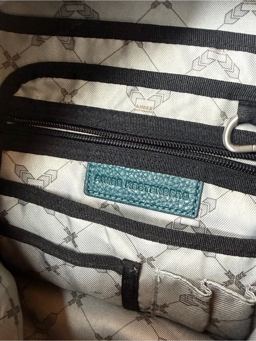 Aimee Kestenberg Velvet Front-Zip Women's Backpack - Deep Teal